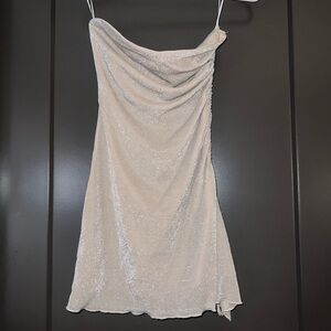 Princess Polly Shimmering Champagne Mini Dress